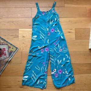 Floral Teal Jumpsuit